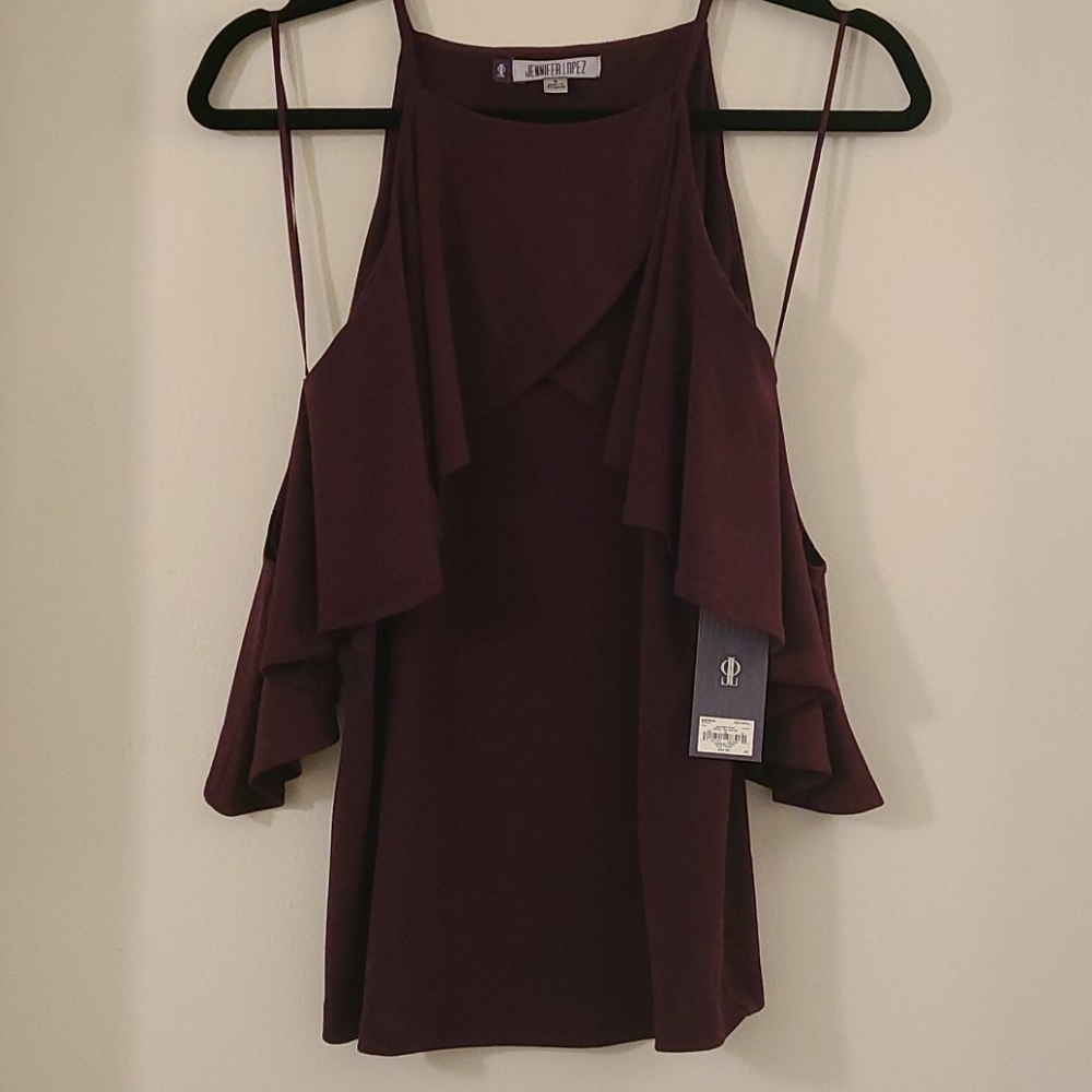 Jennifer Lopez Cold Shoulder Blouse